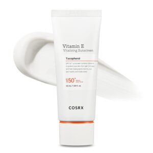COSRX Vitamin E Vitalizing Face Sunscreen SPF 50, 1.69 fl oz, SPF